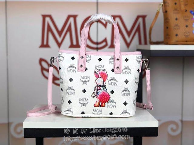 MCM女包 原單 6203 MCM兔子款 新款迷你購物袋 3D絲印兔子 可手拎單肩斜挎  mdmc1427